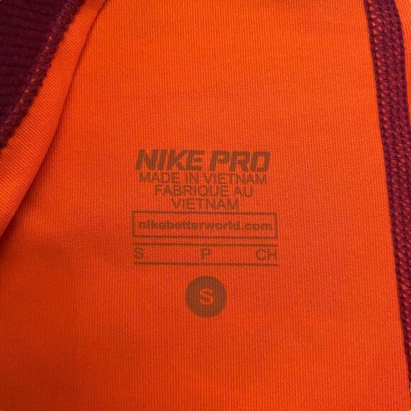 Nike womens Pro Orange Purple Swirl Capri Legging Small - Picture 7 of 8